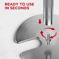 thumbnail image 3 of TURBRO Super Heavy-Duty Stainless Steel Stanchion, 17 Lbs ea. Retractable Barriers with 4-Way Secure Lock, Set of 2, 3 of 5