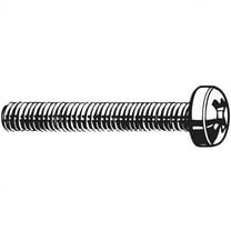 M6-1.00 x 16 mm Phillips Fillister Machine Screw, Plain 18-8 Stainless Steel, 50 PK(M51340.060.0016)