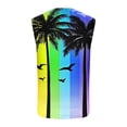 thumbnail image 4 of BiZtdJrK Mens Going Out Tops Summer Beach Vacation Sleeveless Shirts Fashion Palm Tree Graphic Muscle Tanks Light Blue L, 4 of 6