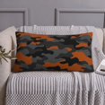 thumbnail image 5 of Orange Grey Camouflage Pillow Cases, Soft Pillowcases with Wrinkle Resistant Envelope Closure Soft Breathable Pillow Covers - Pillow Cases Standard Size 20x30 Inches, 5 of 5
