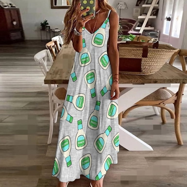 Ranch - salad dressing bottle Sleeveless Dress sensual sexy dress for women  summer woman dress festival outfit women - Walmart.com