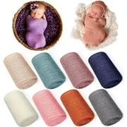 Newborn Photo Prop Stretch Knit Wrap for Baby Photography Newborn Photoshoot Outfits Boys Girls Posing Blanket