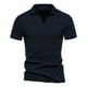 thumbnail image 2 of Playera Elvqul Hombre Casual Azul Marino Polo Liso Manga Corta con Solapa Algodón, 2 of 8