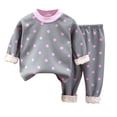 thumbnail image 1 of Plebaso Kids Fall Winter Sweatsuit Print Long Sleeve Pullover Sweatshirts Pants 2Pcs Warm Clothes Outfits, 1 of 3
