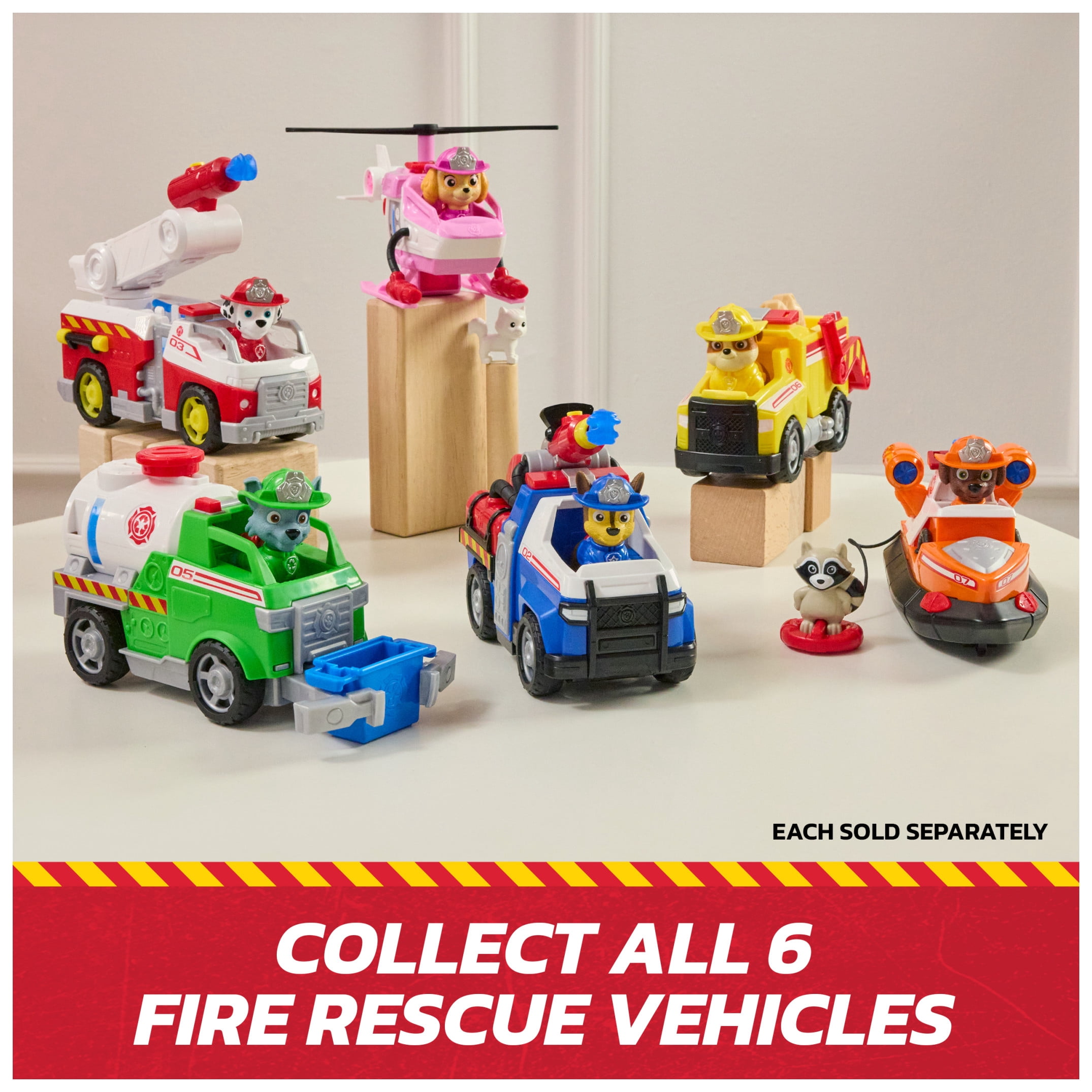 PAW Patrol Fire Rescue: Rocky Rescue Fire Tanker with Figure, Grab Claw & Accessories, for Kids 3+