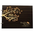 thumbnail image 1 of Rustic Wedding Wood Engraved Bride & Groom Advice Guestbook Photo Albums Custom Scrapbook, 1 of 6