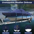 thumbnail image 5 of Zenicham 900D V-Hull Boat Cover - Trailerable Waterproof Boat Cover with Metal Buckle, Heavy Duty Boat Cover Fits V-Hull, Tri-Hull, Runabout, Navy, 5 of 7