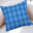 thumbnail image 7 of Throw Pillow Covers 24x20 Plaid Thickened Linen Pillow Cover Color Woven Living Room Decorative Fabric Cushions Cover Blue, 7 of 7