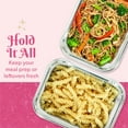 thumbnail image 3 of Paris Hilton 2-Piece Glass Leak-Proof Food Storage Containers, 4.3 Cup Capacity, Pink, 3 of 7