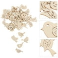 thumbnail image 3 of Miangastore 50Pcs Bird Cutouts For Crafts 1.4X1.2X0.2in In Wood Material For All Ages And Friends, 3 of 8