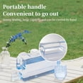 thumbnail image 6 of Water Dispenser Bottle with 2 Spigots, 1.1 Gallon Refillable Fridge Water Container with Convenient Handles, Portable Leakproof Drink Dispenser for Home Kitchen Outdoor Camping, Clear, 6 of 6