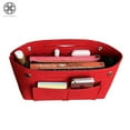 thumbnail image 6 of Luxtrada Felt Purse Handbag Organizer Insert Multi pocket Storage Tote Shaper Liner Bag (Red), 6 of 8