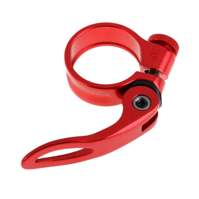 Bike Seat Clamp Aluminium Alloy Ultralight Quick Release Buckle Seat Clamp Bicycle 31.8mm Seat Post Bicycle with Lever for Mountain Bike 