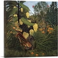 thumbnail image 1 of ARTCANVAS Fight Between a Tiger and Buffalo 1908 Canvas Art Print by Henri Rousseau - Size: 36" x 36" (1.50" Deep), 1 of 9