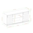 thumbnail image 6 of Manor Park Grooved Sliding Door TV Stand for TVs up to 65", Dark Walnut, 6 of 8