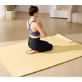 thumbnail image 6 of YR Large Yoga Exercise Mat 78x51" 1/2" Thick NBR Foam Indoor Workout Mats with Carry Bag, Cream Yellow, 6 of 7
