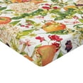 thumbnail image 4 of Ambesonne Citrus Fitted Sheet, Jungle Scene Leafy Twigs Art, King Size, Marigold Fern Green Ruby, 4 of 5