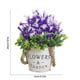 thumbnail image 3 of Arreglo de mesa con ramo de flores artificiales - Decoración de plantas en maceta falsa, centro de mesa floral de plástico, adorno de la encimera de escritorio interior, 3 of 6