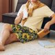 thumbnail image 5 of Balery Sunflowers Pantalones cortos de pijama de punto de algodón para hombre con cinturilla y bolsillos-4X-Large, 5 of 6