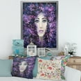 thumbnail image 3 of Designart 'Portrait of A Lady With Purple Lavender Flowers' Modern Framed Art Print, 3 of 4