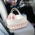 thumbnail image 6 of OAKART Diaper Caddy Organizer for Changing Table, Cotton Rope Nursery Basket for Baby Shower Gift, Newborn Essentials, Pink, 6 of 9