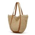 thumbnail image 5 of Summer Casual Straw Tote Bag Large Capacity Woman Woven Shoulder Handbag for Summer Beach Vocation, 5 of 6