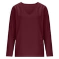 thumbnail image 5 of WERYOUNG Womens T Shirts Summer Casual Loose Fit Linen Long Sleeve Knit Tee Lightweight T-Shirts For Everyday Wear Versatile Top S, 5 of 6