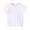 White, variant on Kids' Tees Crewneck Cotton Solid T-Shirts Boys Girls Short Sleeve Toddler Comfort Soft T-Shirt Undershirt Tops