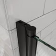 thumbnail image 6 of KPUY 31" - 32" x 55" Frameless Bath Tub Shower Screen, 180° Pivot Shower Panel Door with 1/4" Tempered Glass, Matte Black, 6 of 9