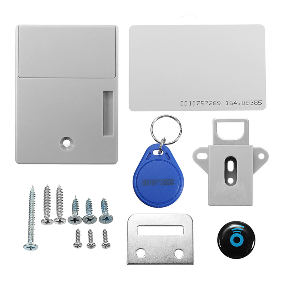 DIY Digital Hidden Lock Drawer Lock without Perforate Hole Battery RFID Cabinet 