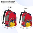 thumbnail image 5 of Geaub dinosaur super hero cartoon durable canvas backpack: stylish, lightweight, and spacious with adjustable straps, 5 of 7