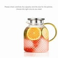 thumbnail image 4 of Glass Pitcher, 50oz Glass Pitcher with Lid and Spout, 1.5L Glass Water Pitcher, Iced Tea Pitcher for Fridge,Pitchers, 4 of 6