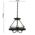 thumbnail image 5 of Benjara BM224944 60 x 3W Metal Frame Pendant with Hardwired Switch, Textured Gray, 5 of 5