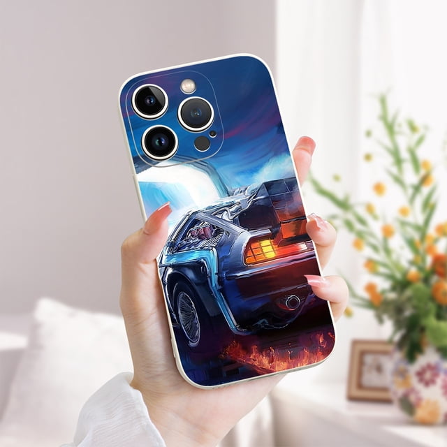 Fundas modernas para iPhone con ilustraciones creativas de flores y calaveras para iPhone 15 Pro Max, 14, 13, 12 Pro y 11
