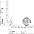 thumbnail image 3 of 925 Sterling Silver Sky Blue Aquamarine Swiss Blue Topaz and White Lab Grown Diamond Pendant Necklace for Women (0.75 Cttw, Gemstone March Birthstone, Heart 5MM and 4MM, with 18 inch Silver Chain), 3 of 3