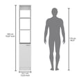 thumbnail image 3 of Parks Linen Bathroom Storage Cabinet with One Door and Six Shelves, Tall Freestanding, 3 of 5