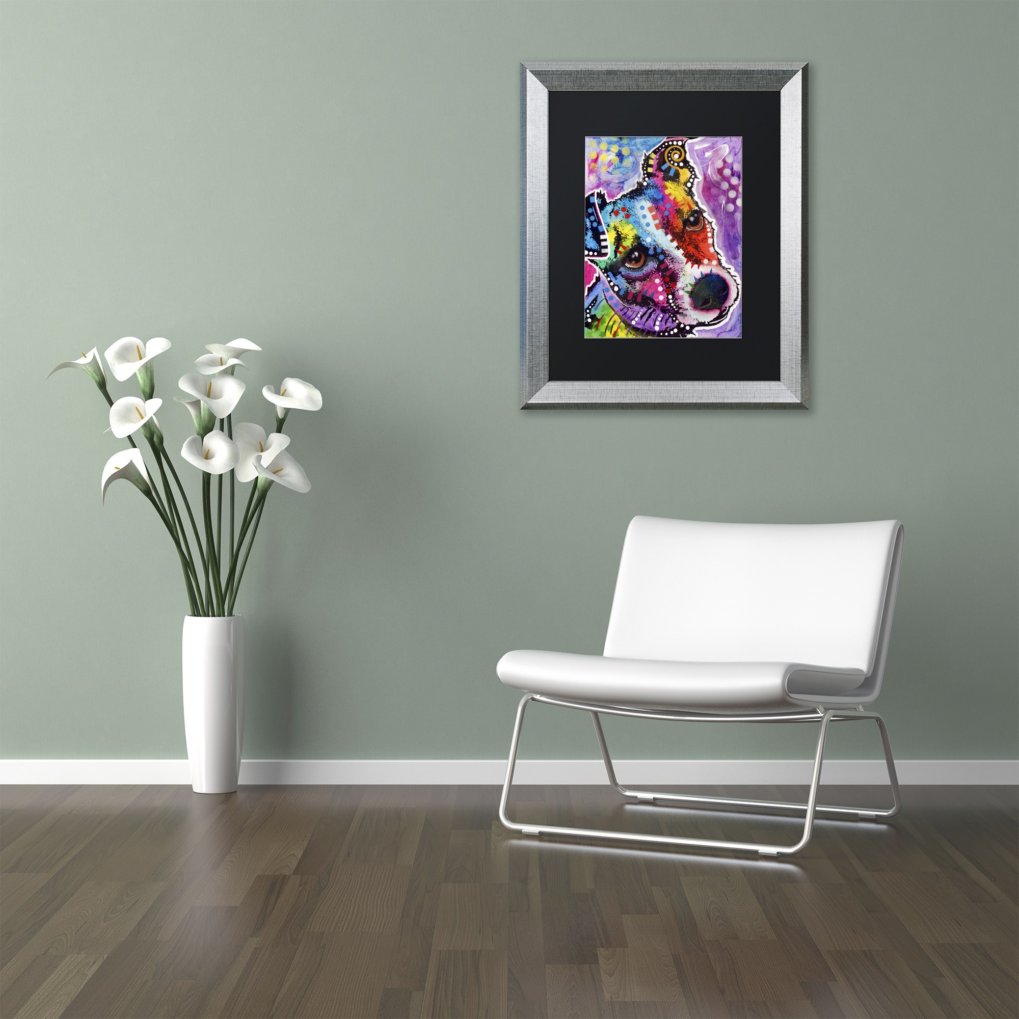 Trademark Fine Art "Dreamy Jack" Canvas Art by Dean Russo, Black Matte, Silver Frame