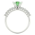 thumbnail image 4 of Solitaire with Accents Engagement Ring for Women - 1.05ct Simulated Green Diamond in 18K White Gold Promise Ring, 4 of 6