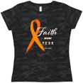 thumbnail image 3 of Inktastic Faith over Fear Leukemia Awareness with Orange Ribbon Women's T-Shirt, 3 of 5