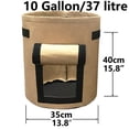 thumbnail image 4 of 4-10Gallon Vegetable Breathable Garden Planting Fabric Pot 35x40cm_Light Brown, 4 of 6
