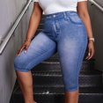 thumbnail image 6 of Cutuoiiu Womens Casual Denim-Look Capri Pants with Button Closure and Pockets for Summer Outings Gift, 6 of 8