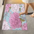 thumbnail image 3 of Rectangle Bath Rugs Plush Bathroom Carpet Mat Non Slip Bathroom Mats Pink Peony Pattern, 3 of 5