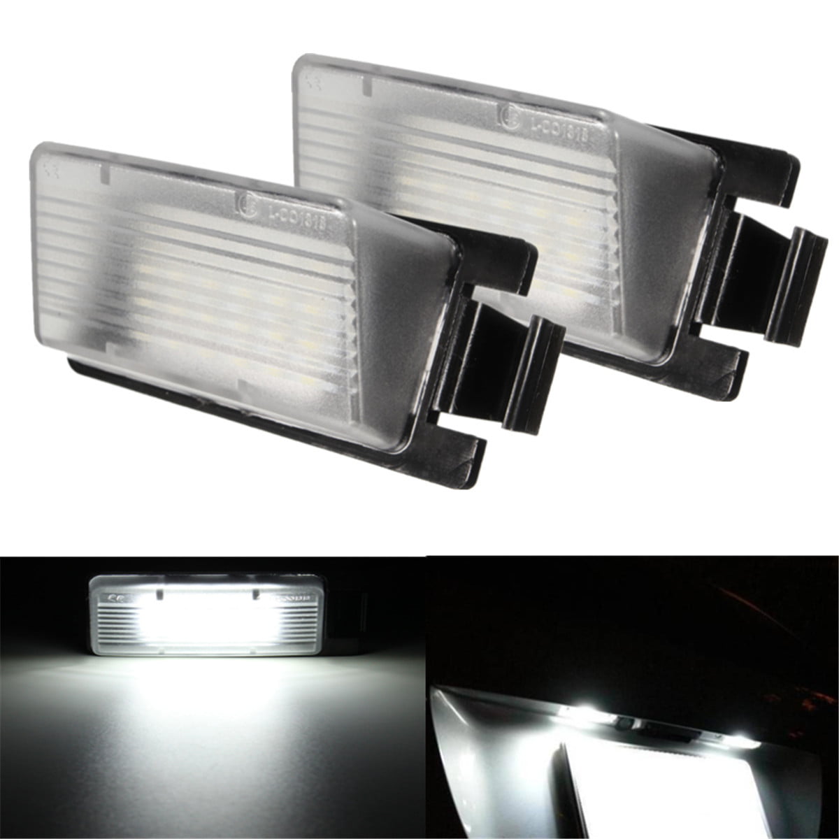 BRIGHT 2PC White LED License Plate Light Lamp For Nissan 350Z 370Z GTR G35 G37