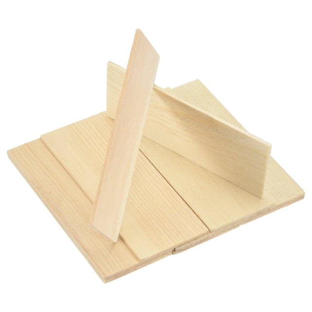 Uxcell 10Pcs Tiras de Madera, 5/64" x 1‑5/8" x 4" Palitos de Madera Delgados, Dowel de Madera Cuadrada Sin Terminar para Manualidades DIY y Fabricación de Modelos - 2x40x100mm