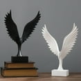 thumbnail image 4 of Nordic Angel Wing Statue Sculpture Artwork Resin for Bedroom Hotel Office white, 4 of 9