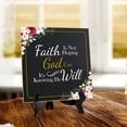 thumbnail image 2 of Faith Is Not Hoping God Can It's Knowing He Will 5"x 5" Square Table Sign With Acrylic Easel | Religious Home Decor, 2 of 9