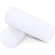 Bolster Pillows Insert (Pack of 2, White) - 6 x 16 Inches Bed and Couch Pillows - Indoor Decorative Pillows