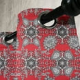 thumbnail image 3 of Ambesonne Mandala Grommet Curtain, Doodle Mandala Flower Art, 50" x 84", Scarlet White Black, 3 of 6