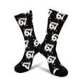 thumbnail image 2 of Bas Roses 67 Chaussettes 6 7 Nouveauté Six Seven Chaussettes Crew pour Garçons Filles Hommes Femmes, 2 of 5