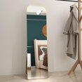 thumbnail image 5 of Floor Mirror Full Length Mirror, Hanging or Leaning Against Wall Mirror with Stand and Solid Wood Frame, 5 of 8